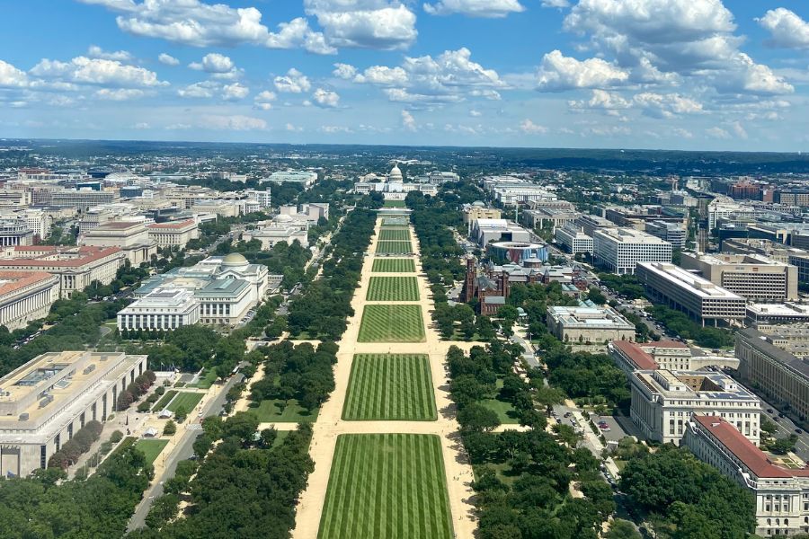 View from top of the Washington Monument 